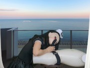 HENTAI Aibu。ベランダ。メイド。拘束されながらオナニー。 4/16