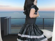 HENTAI Aibu。ベランダ。メイド。拘束されながらオナニー。 5/16