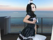 HENTAI Aibu。ベランダ。メイド。拘束されながらオナニー。 7/16