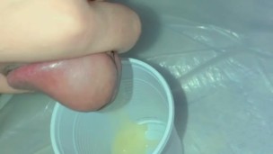 Cum in glass -who wants to eats??