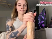 Huge dildo the size of a hand is her favorite size. 16/16