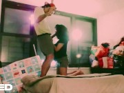 EXOTIC COUPLE GO TO AFRICA resort HAVE BLOW JOB by the WINDOW