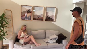 Horny Sex With Cheating Blonde Wife While Her Husband Is Out. Mica Spengler & Valentino Roca