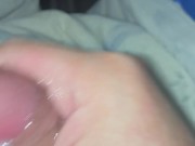 mi pene baboso cubierto de precum botando leche - Screenshot 14 of 16 - Casero