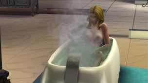 Te cuento mi historia como madrastra seductora mientras me toco en la tina del baño / The sims