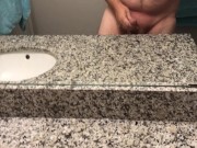 Pissing all over my bathroom sink counter 14/16