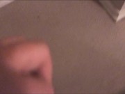 Pissing all over my bedroom carpet and wall, while fingering my Pee Hole and almost caught 2/16