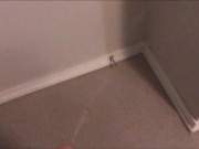 Pissing all over my bedroom carpet and wall, while fingering my Pee Hole and almost caught 7/16