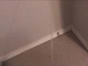 Pissing all over my bedroom carpet and wall, while fingering my Pee Hole and almost caught 9/16