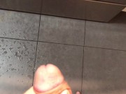 Pissing all over my kitchen stove and floor 16/16