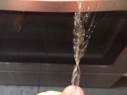 Pissing all over my kitchen stove and floor 7/16