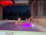 I made my friend fuck me in every part of his hottub 13/16