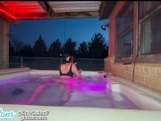 Bent over the hottub so the neighbors can see us fucking🥵