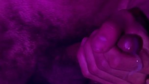 Artist cums on pedestal