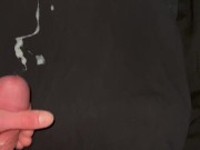 Shooting My Sperm on Slayer shirt! 12/16