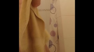 Spy on me and my big cock in the shower