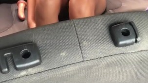 I masturbate with a giant dildo in my husband’s car.