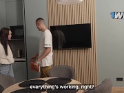 This Asian bitch spread her legs for a rent discount 1/16