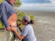 Sollh having Hot sex on the beach! Perfect blowjob enjoying views with Maarh beutiful buttocks