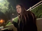 Italian Sexy Milf Artemisia Love Hot Solo Outdoor Smoking Session @ night Long hair Fetish 5/16