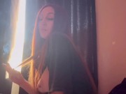 Long Hair Big Tits Milf Smoking a cigarette and showing her big juicy boobs OF@ArtemisiaLove101 13/16