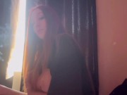 Long Hair Big Tits Milf Smoking a cigarette and showing her big juicy boobs OF@ArtemisiaLove101 14/16