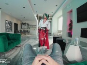 VR Conk: Busty Kiriko From Overwatch Video Game Fucks Anally With A Fan In Cosplay Parody pt.1 4/16