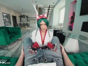 VR Conk: Busty Kiriko From Overwatch Video Game Fucks Anally With A Fan In Cosplay Parody pt.1 5/16