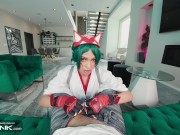 VR Conk: Busty Kiriko From Overwatch Video Game Fucks Anally With A Fan In Cosplay Parody pt.1 7/16