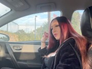 Italian Long Hair Big Boobs Artemisia Love 420 Smoke Sesh in the car OF @ ArtemisiaLove101 15/16