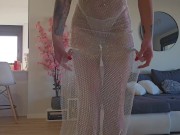 TRYONHAUL FISHNET TRANSPARENT DRESS 10/16