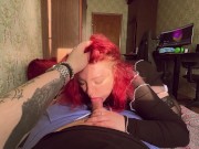 Оседлала его член и слизала сперму 5/16