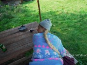 Kate i Axel bzykają się w Polskich górach przy ognisku i kiełbaskach (Outdoor PISS) 5/16