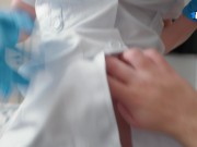 The busty doctoress helps me with my erection with her wet holes, filled her mouth with cum 7/16