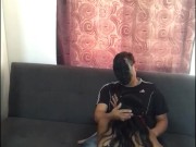 I ride my boyfriend's cock in my living room. 7/16