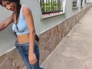 hot girl gets in my car showing her ass. 4/16