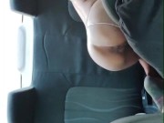 hot girl gets in my car showing her ass. 7/16