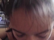 Taking care of daddy's morning wood! 10/16