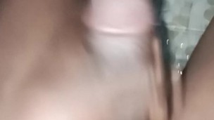 Teen moaning and cuming big load