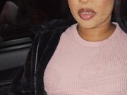 Lost Uber Driver Gets Directions And Sloppy Toppy From A Hot Ebony Babe Passing By 7/16