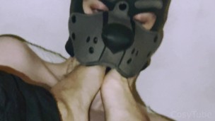 CUMMING ON FEETS - LOVELY PUPPY - Milking his Bone [POV]