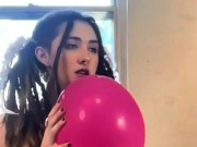 Naughty Teen discovers Stepfathers BALOON FETISH - Squeaking, Humping, and Squeezing til they pop! 16/16