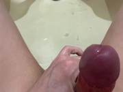 Slow cock jerk close up with cum at the end 16/16
