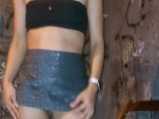 Showing my sweet litle pussy in public 16/16