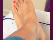 You like em' daddy? 😜😘 I painted them red for you. 15/16