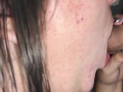 Sucking a latin dick close up// Chupando rico pene latino, close up!