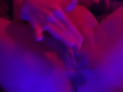 Hot Milf Lola Sky fingering pussy in neon lights 16/16