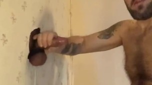 Hairy Pig Gooner Gloryhole Blowjob