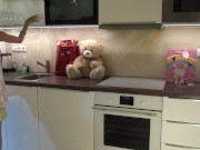 Hot sexy skinny girl meets her lesbian girlfriend for a fake porn shooting to go no panties