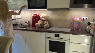 Hot sexy skinny girl meets her lesbian girlfriend for a fake porn shooting to go no panties